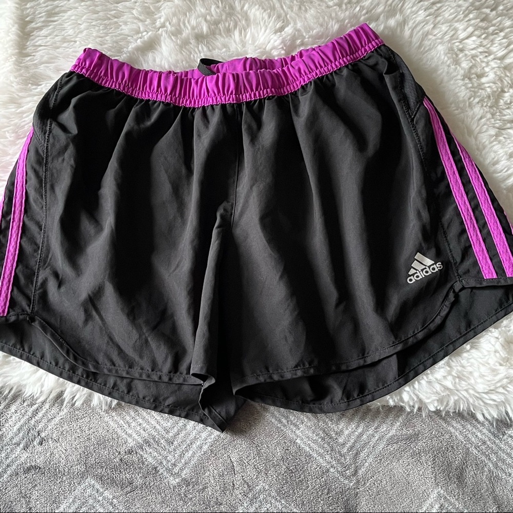 Adidas Response Women’s Athletic Lined Running Shorts Black & Magenta Size S